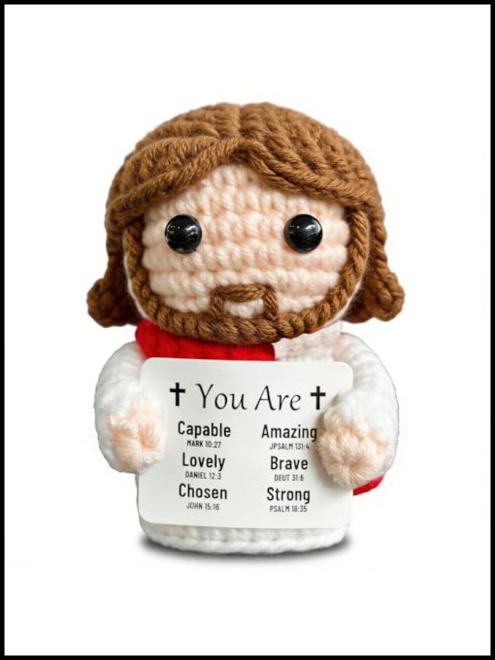Handmade Crochet Jesus Plush Christian Religious Collectible Figurine